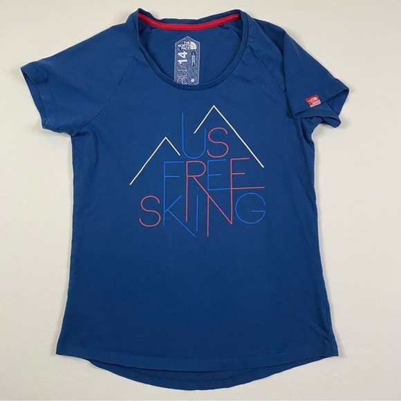 The North Face T-Shirt Women's Small‎ Short Sleeve Olympics US Free Skiing - Picture 1 of 7